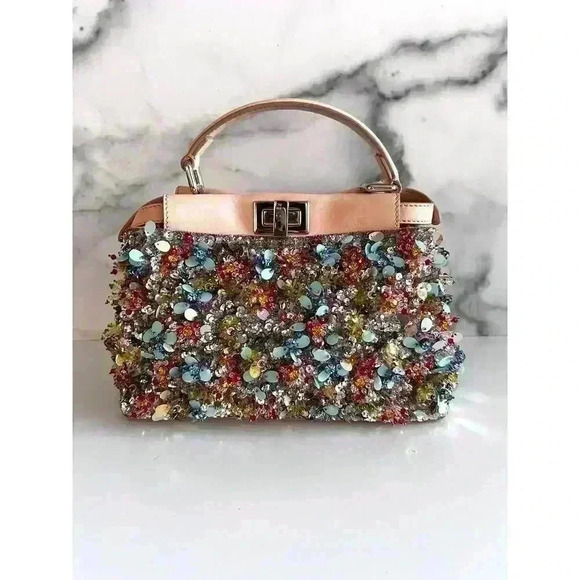Fendi multi sequin & rhinestones peekaboo small size - Picture 2 of 9